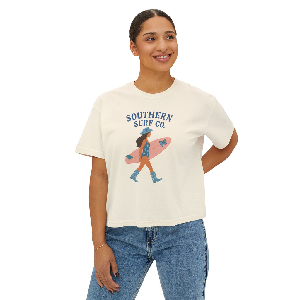 Coastal Cowgirl Boxy Crop Tee