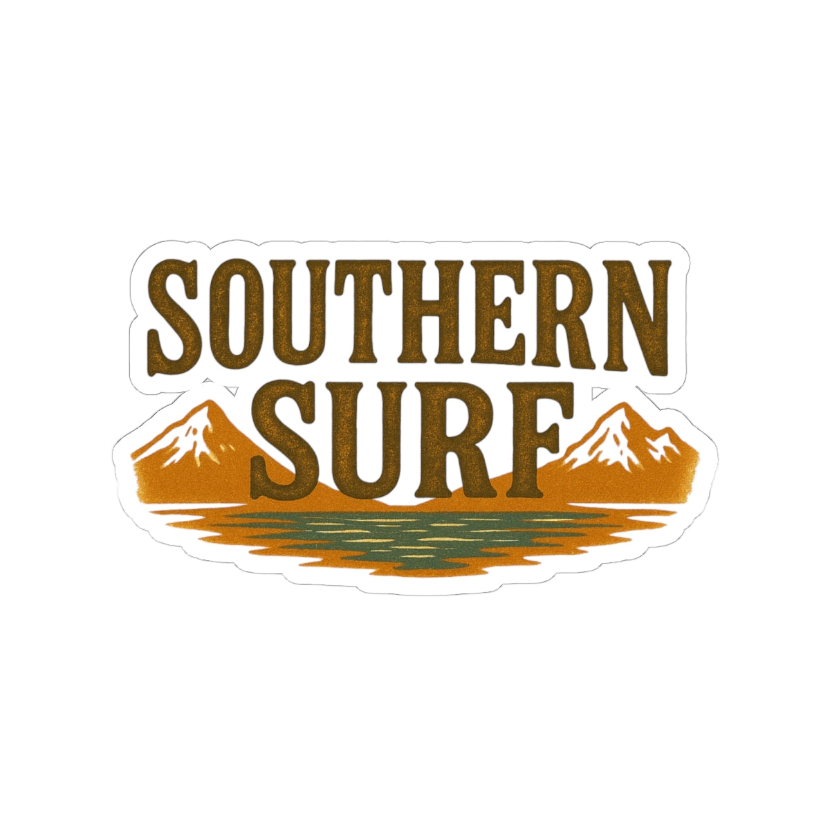 Surfing Mountains Sticker