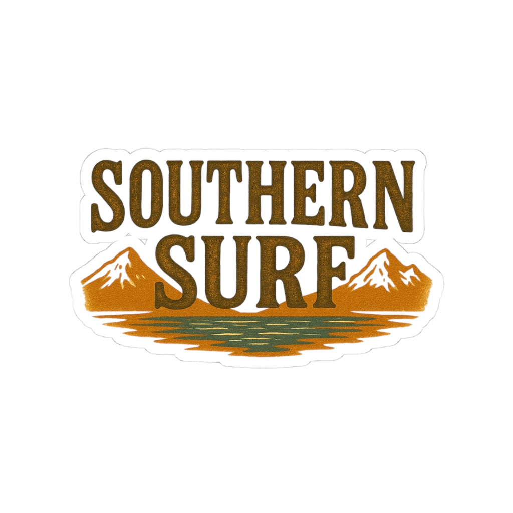 Surfing Mountains Sticker